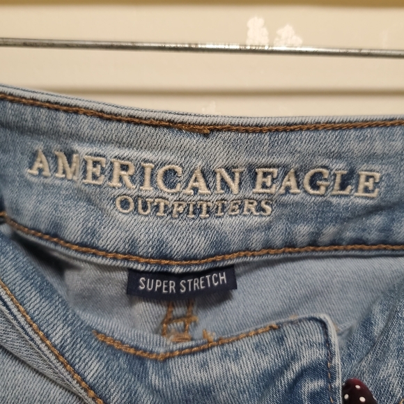 American Eagle Flare Jeans Super Stretch 14 No holes - Picture 8 of 8